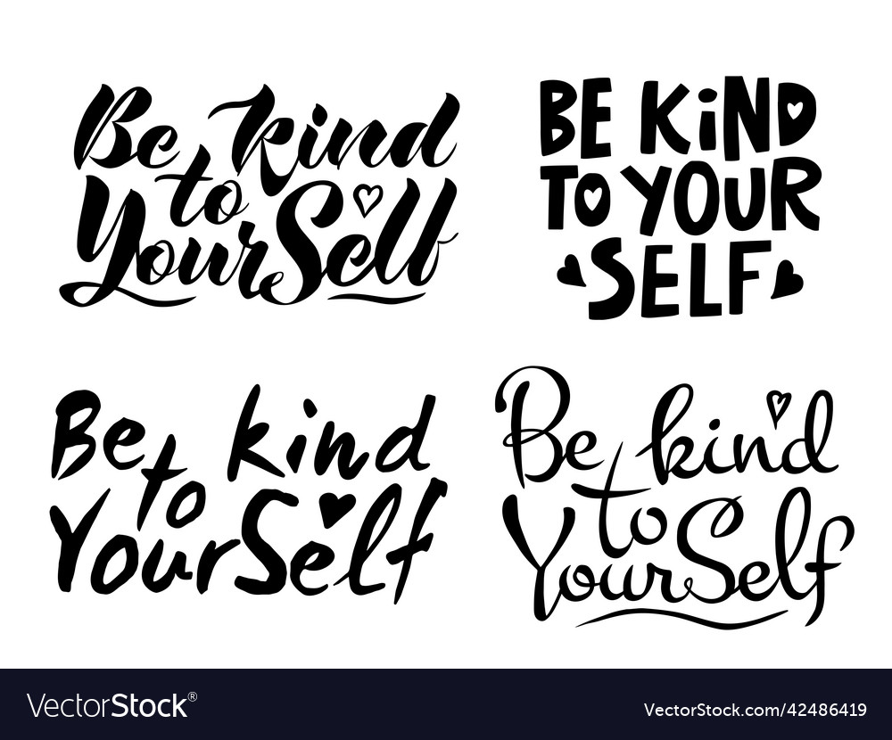 Set of four handwritten inscriptions vector image Set of four handwritten inscriptions