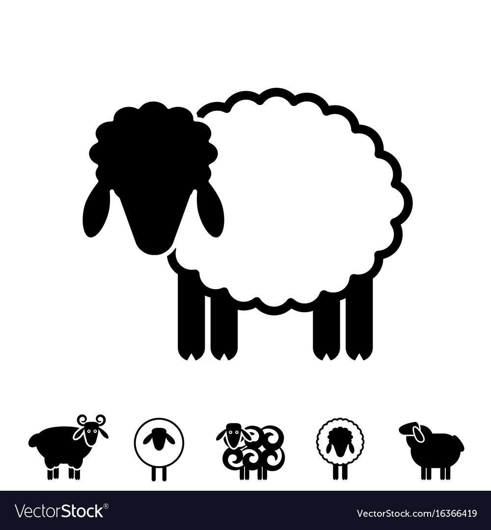 Sheep or ram icon logo template pictogram Vector Image