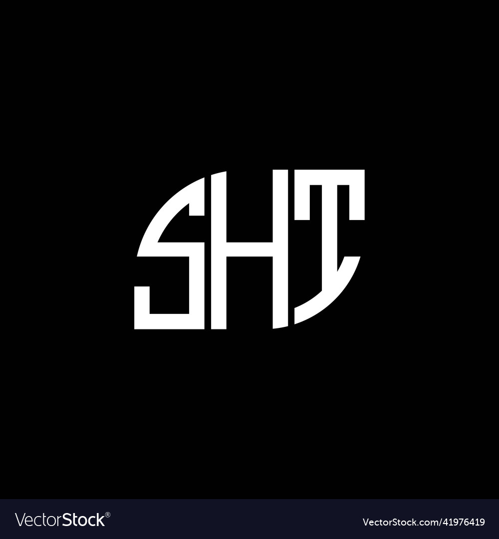 Sht letter logo design on black background Vector Image