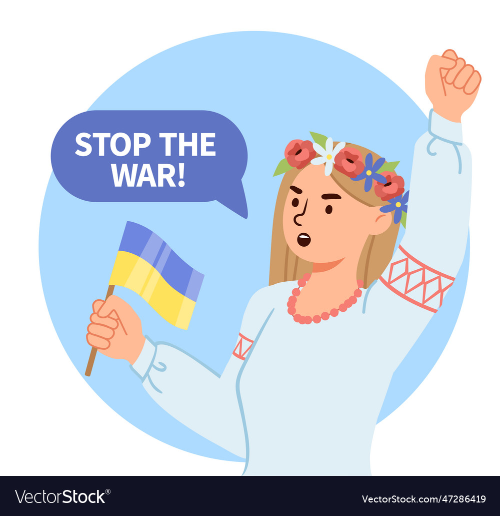 Stop war in ukraine Royalty Free Vector Image - VectorStock