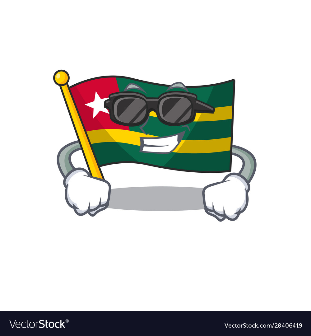Super cool flag togo scroll character with black