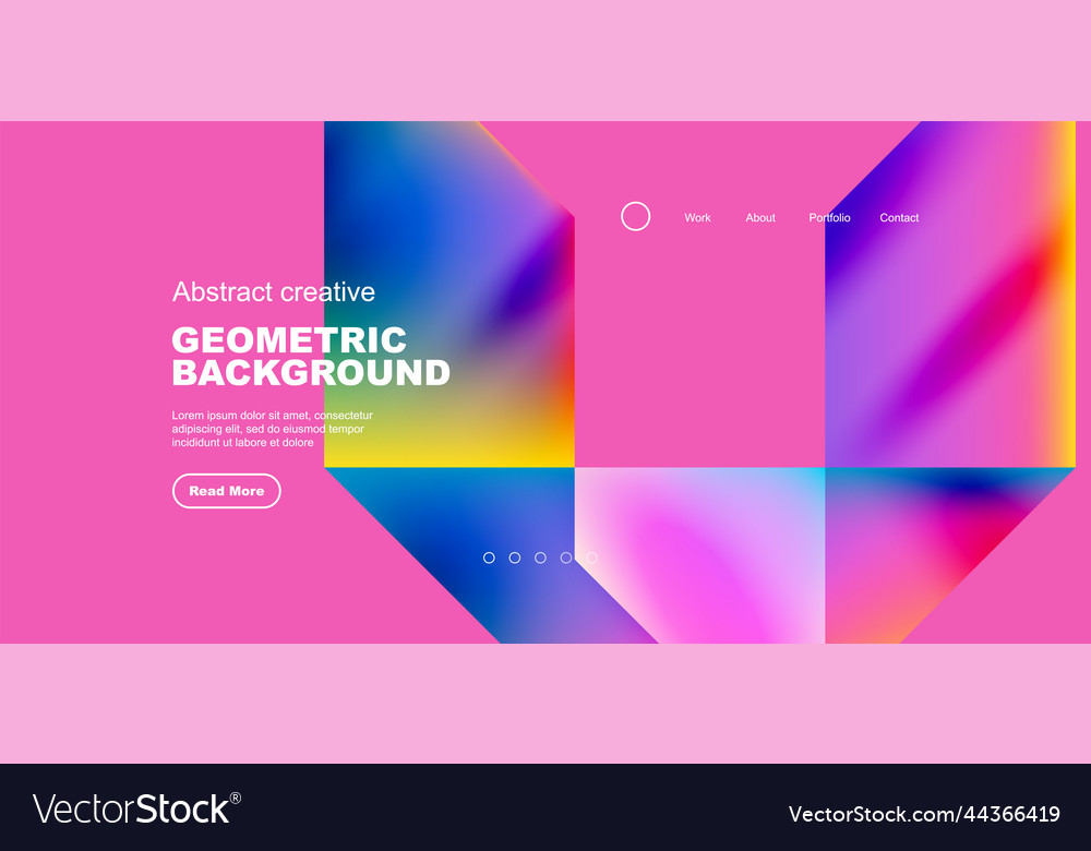 Triangles with fluid gradients abstract landing Vector Image Triangles with fluid gradients abstract landing