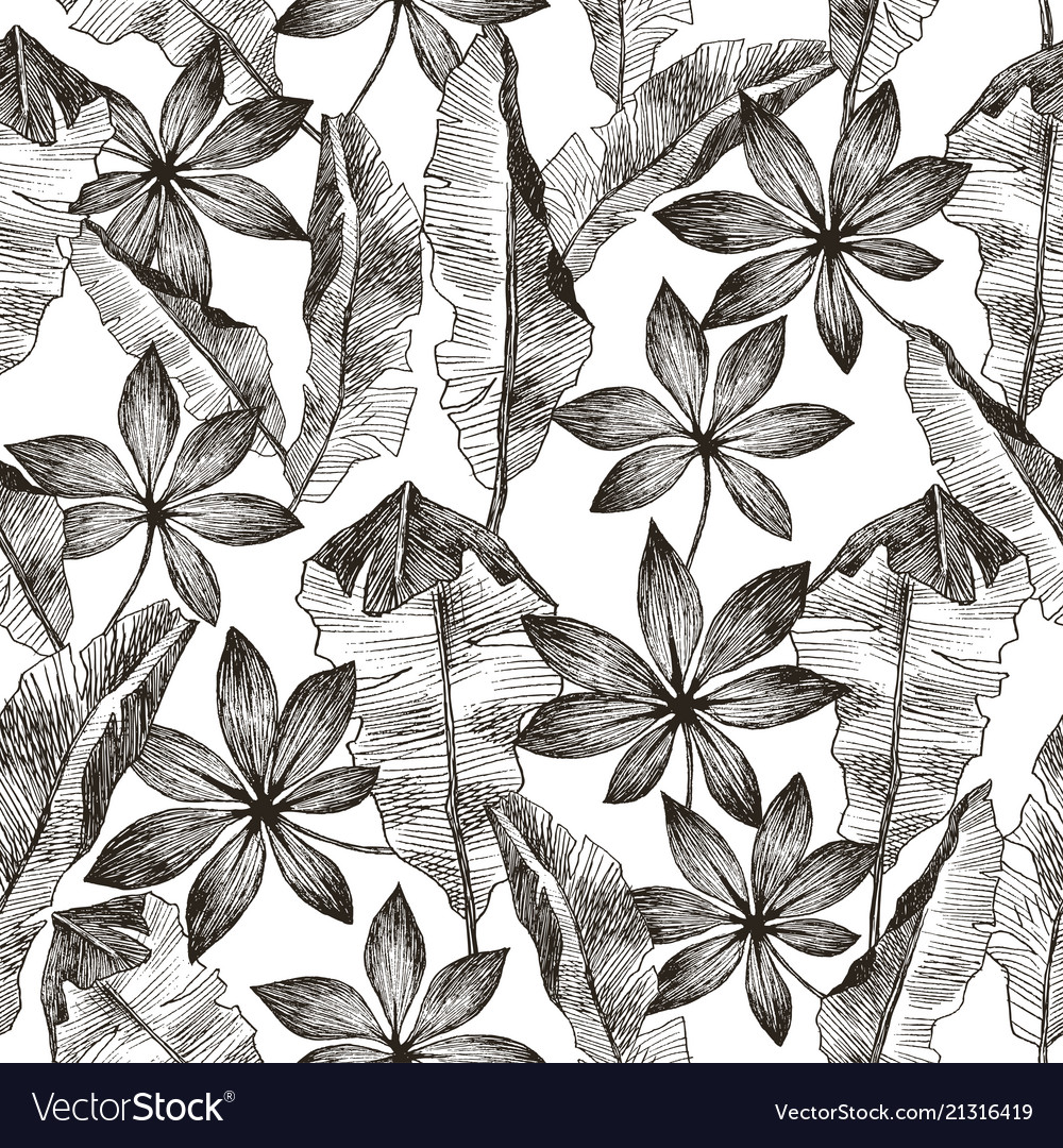 Tropical Palm Blatt Muster