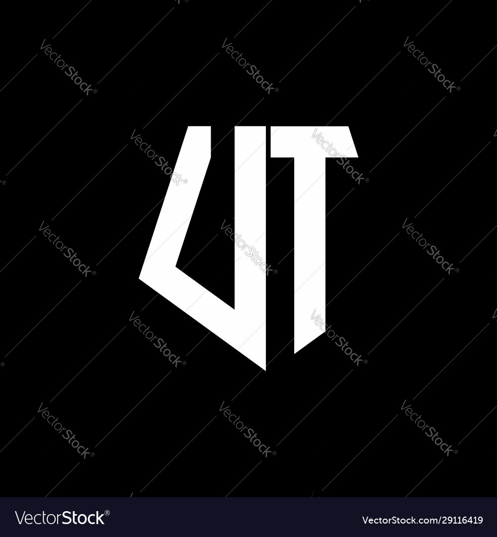 Ut Logo Monogram With Pentagon Shape Style Design Vector Image