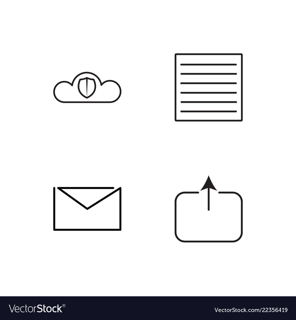Web simple outlined icons set Vector Image Web simple outlined icons set