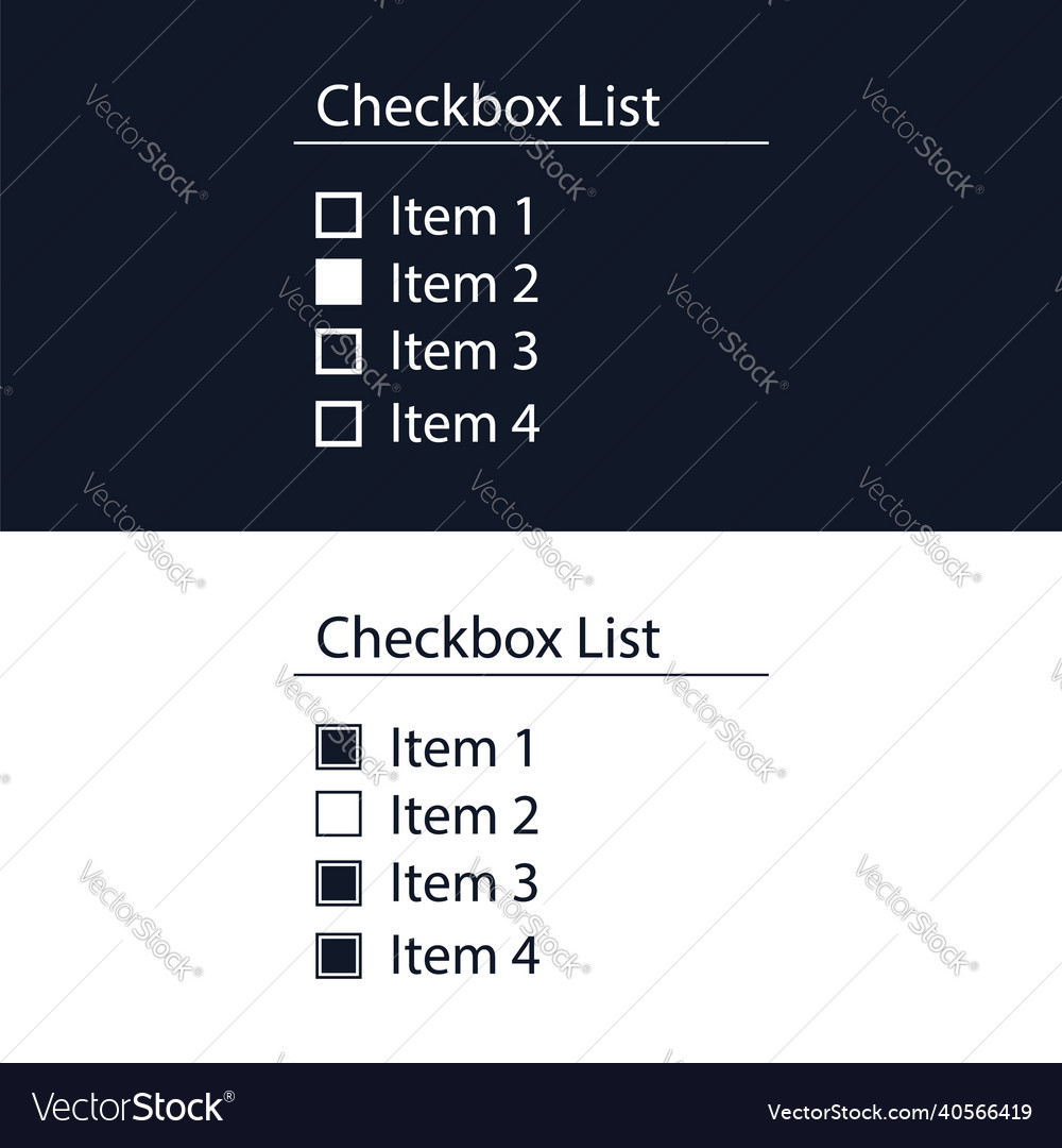 Website Checkbox Formular UI
