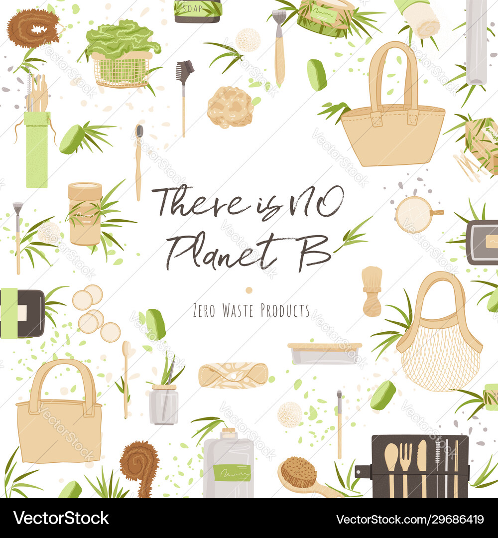 Zero waste concept Royalty Free Vector Image - VectorStock