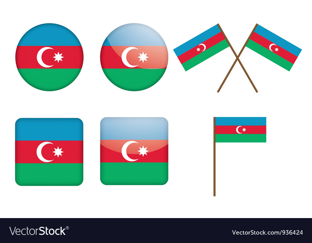 Abzeichen mit Flagge von azerbaijan