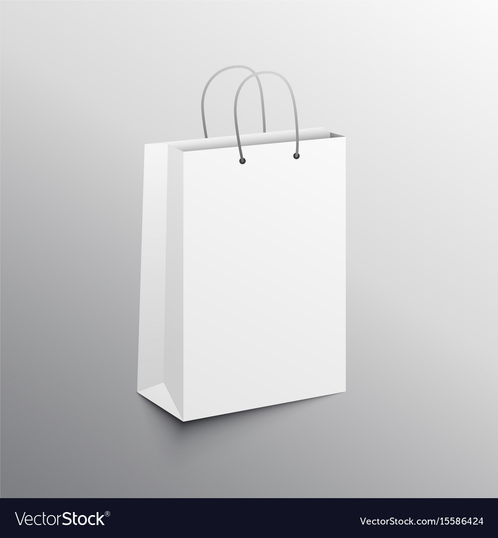 Download Empty Shopping Bag Mockup Design Template Vector Image