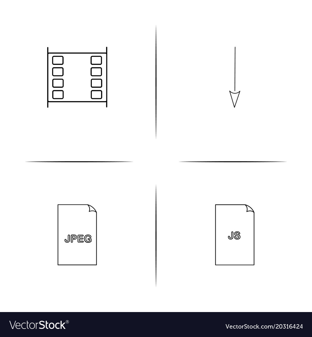 Files and folders sign simple linear icon