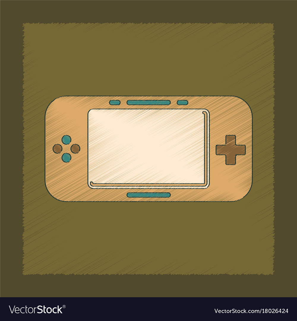 Flat shading style icon game console
