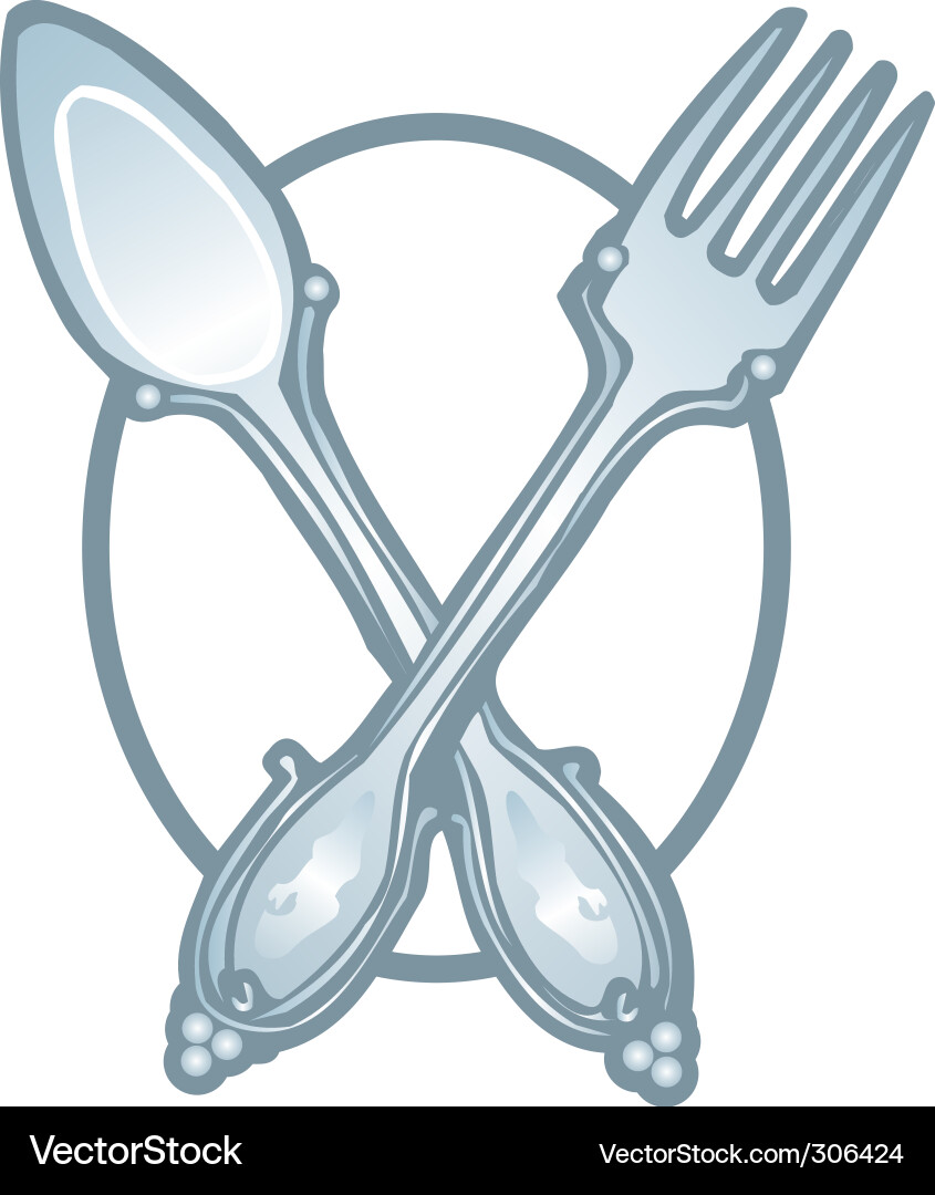 Fork and spoon icon Royalty Free Vector Image - VectorStock
