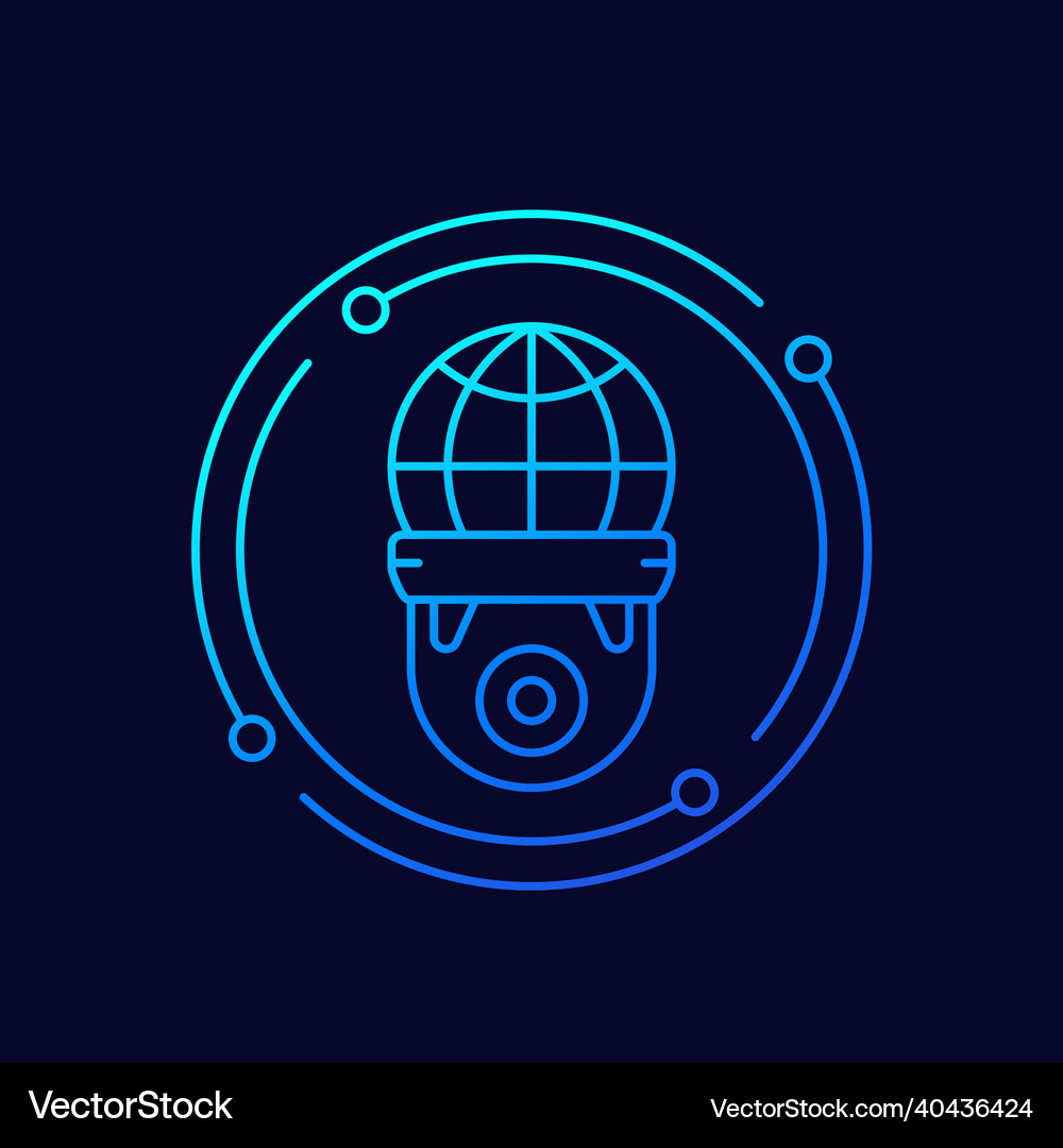 Ip camera line icon Royalty Free Vector Image - VectorStock