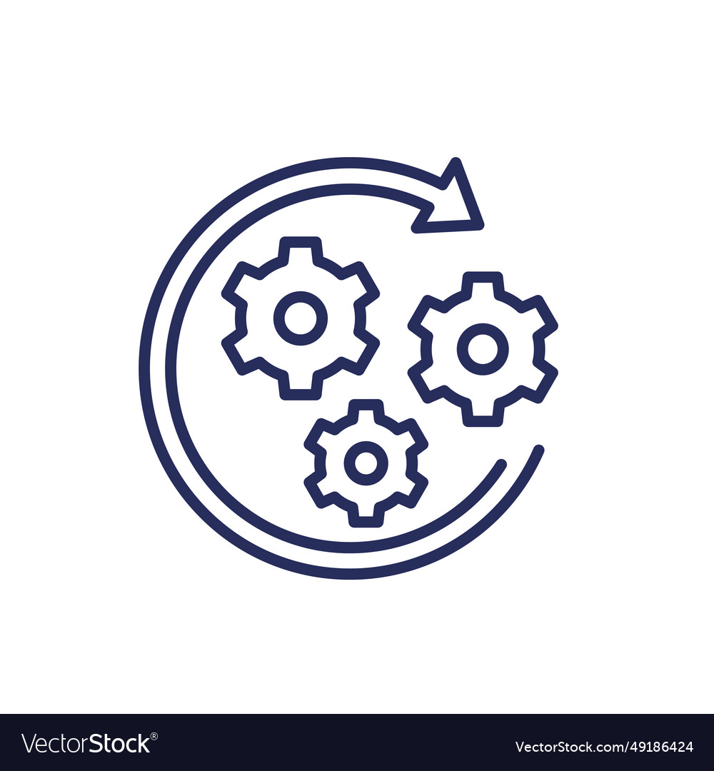 Iteration product cycle line icon