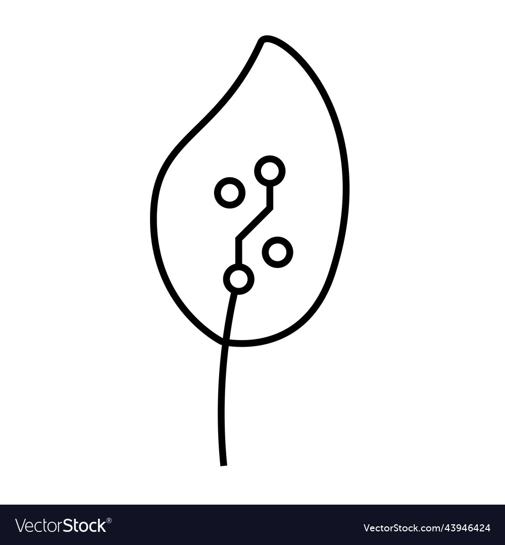 Blatt mit Schaltnetz einfache Symbolzeichnung
