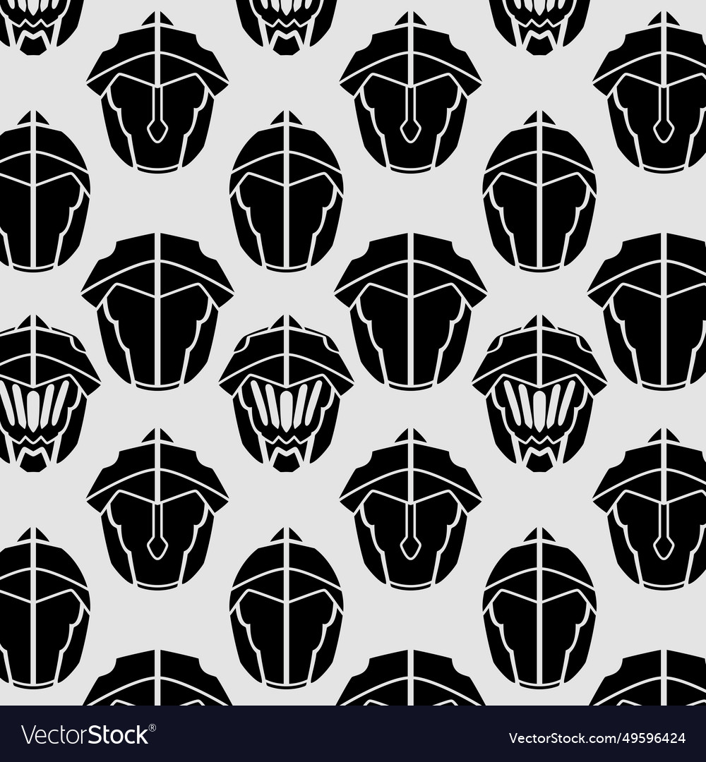 Medieval helmet icons pattern background
