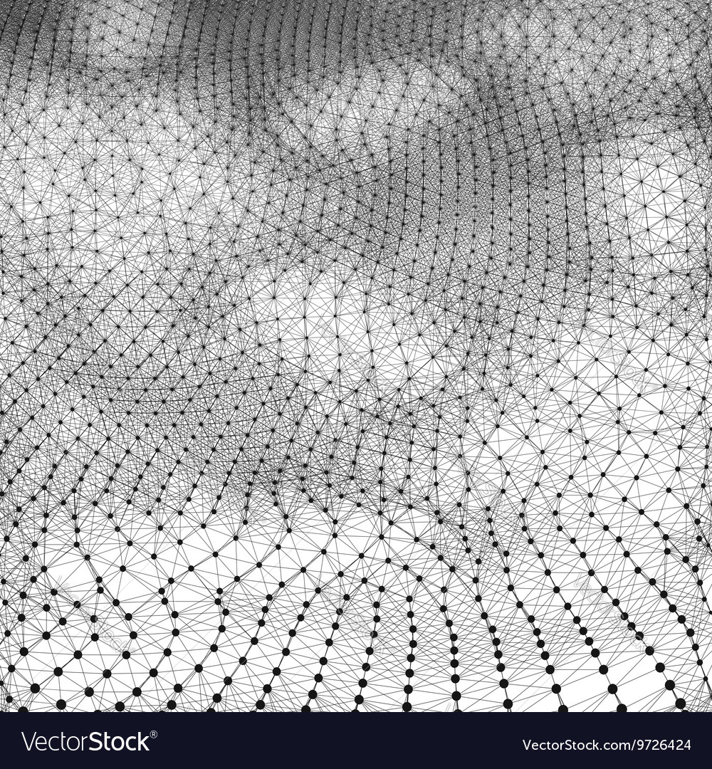 Network background connection structure 3d grid