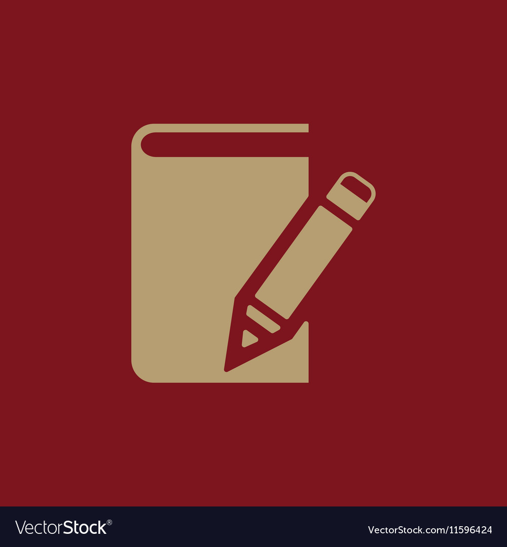 Notebook icon design diary and sketchpad
