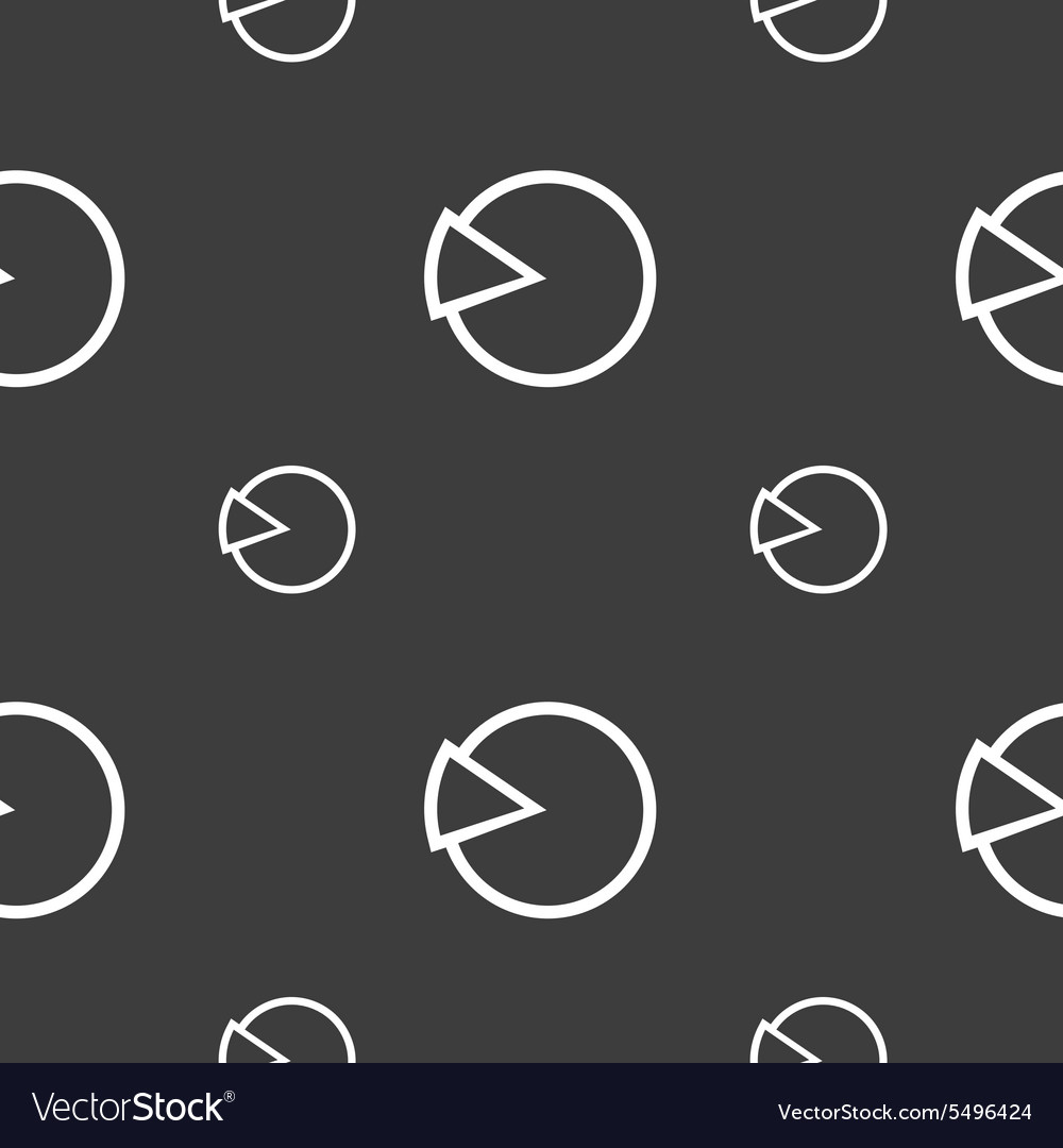Pie chart graph icon sign seamless pattern