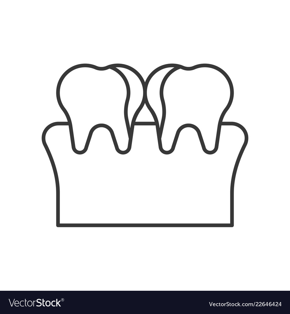 Plaque tooth decay cavity simple outline icon