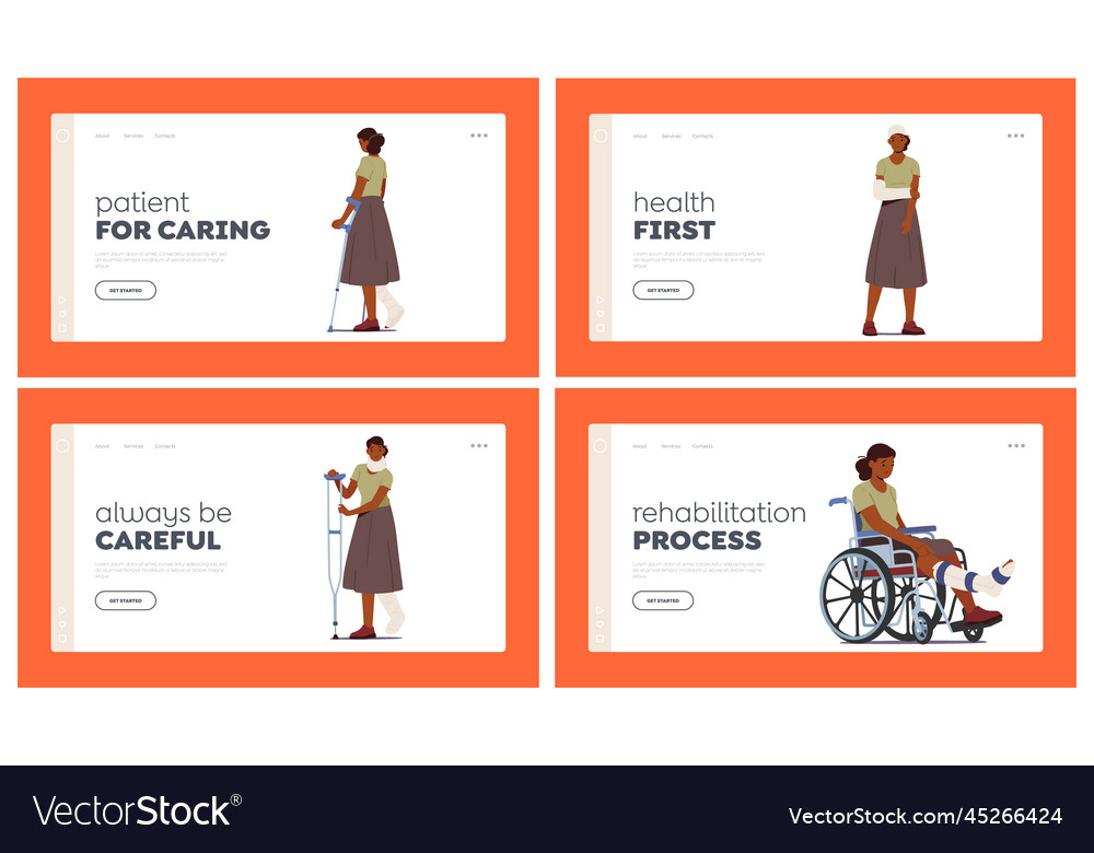 Rehab after accident landing page template set