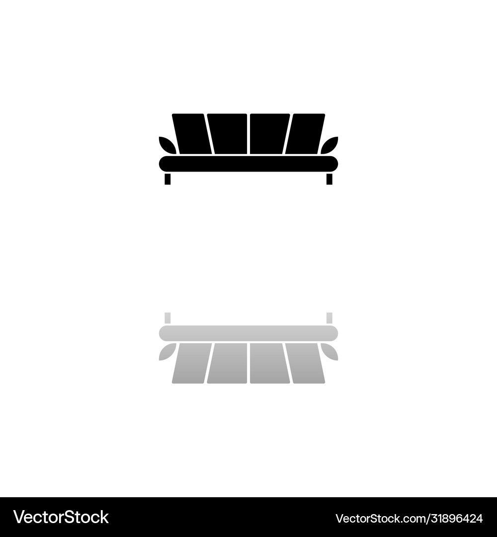 Sofa icon flat Royalty Free Vector Image - VectorStock