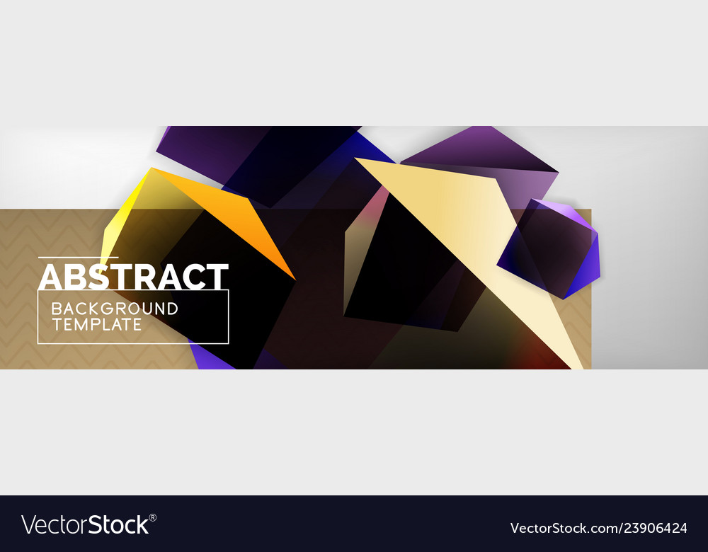Triangular 3d geometric shapes composition vector image Triangular 3d geometric shapes composition
