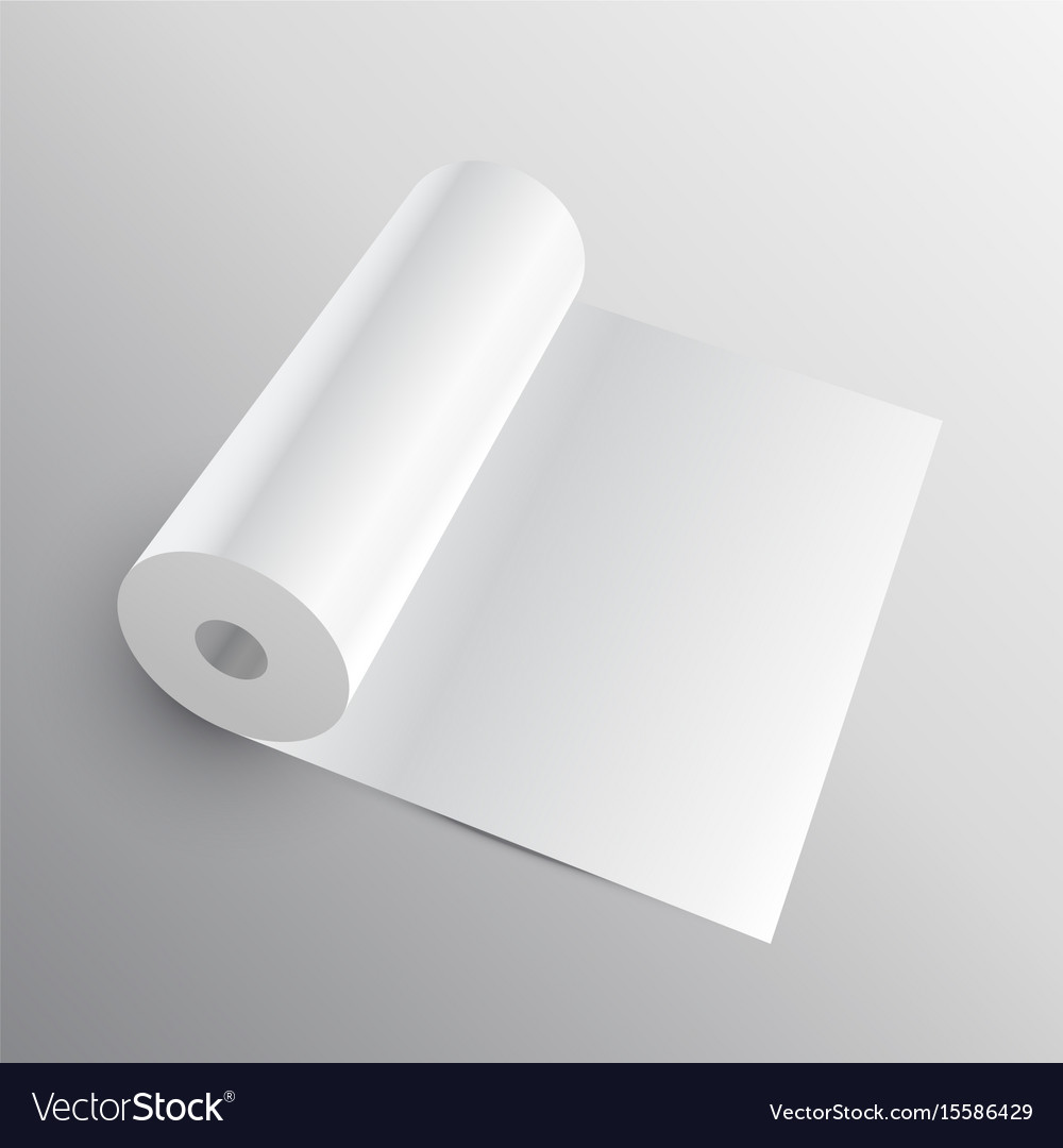 Download 3d Paper Roll Or Fabric Mockup Royalty Free Vector Image