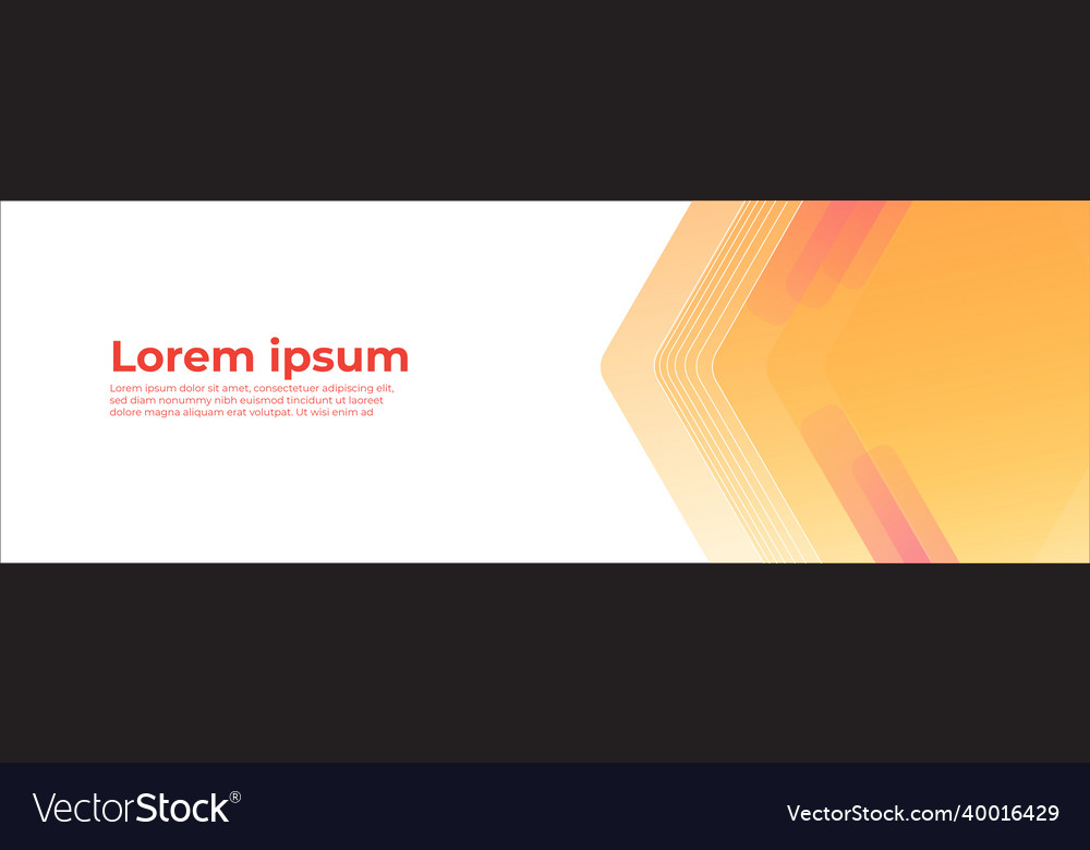 Abstract modern orange banner design web template Vector Image