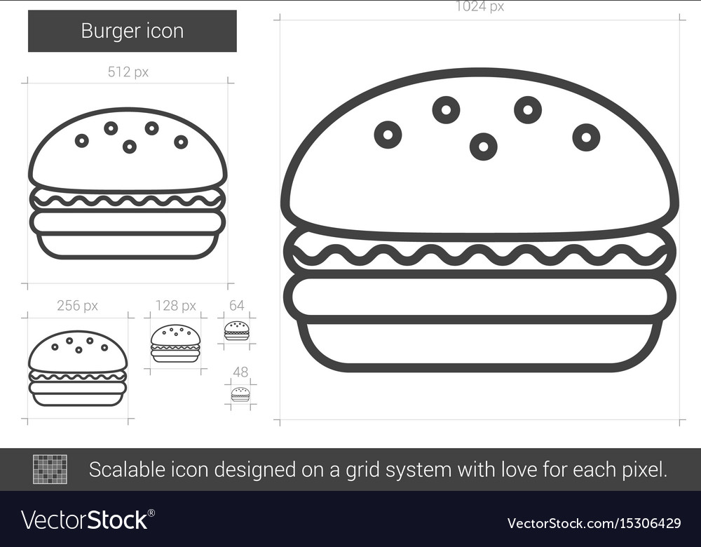 Burger line icon