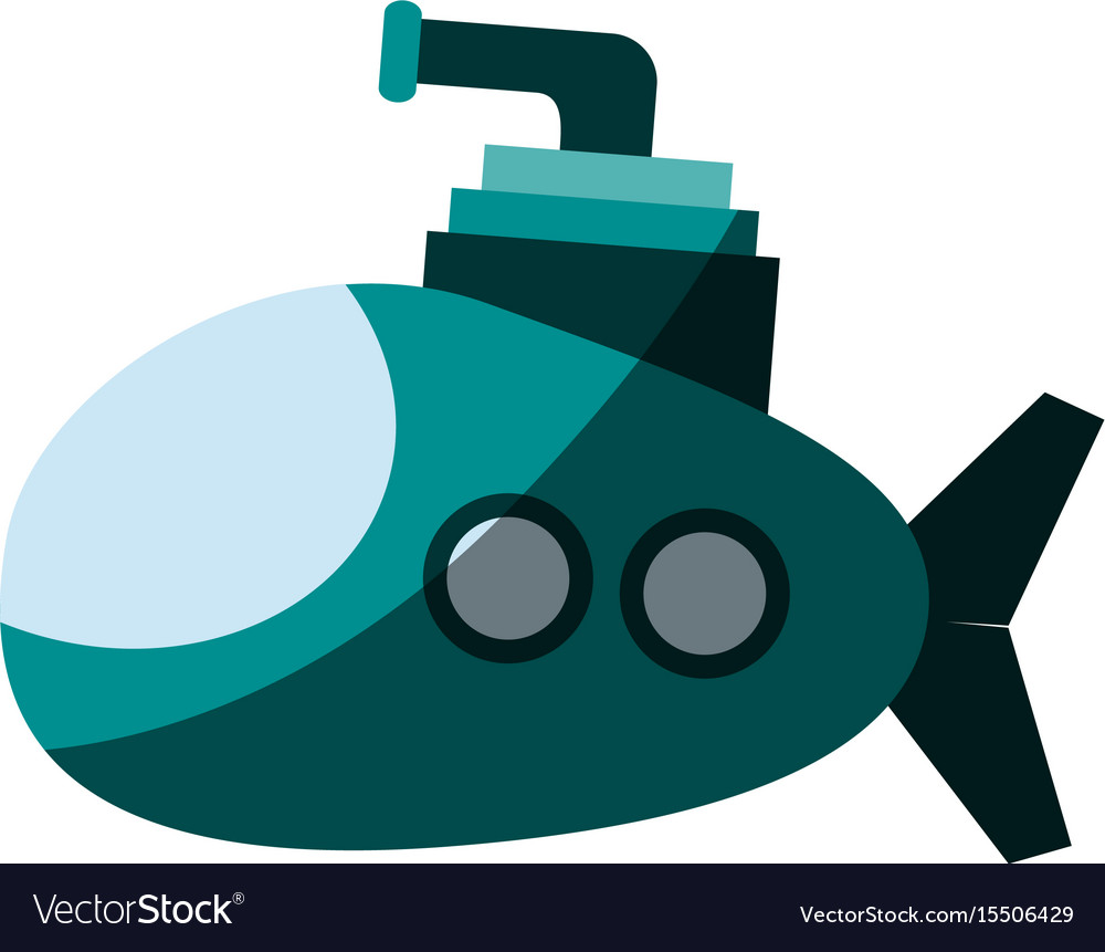 Cartoon submarine icon image Royalty Free Vector Image