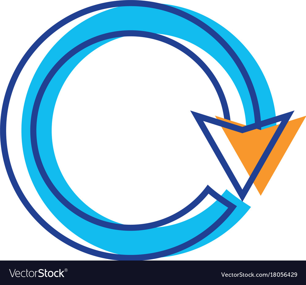 Color arrow circle sign loading progress