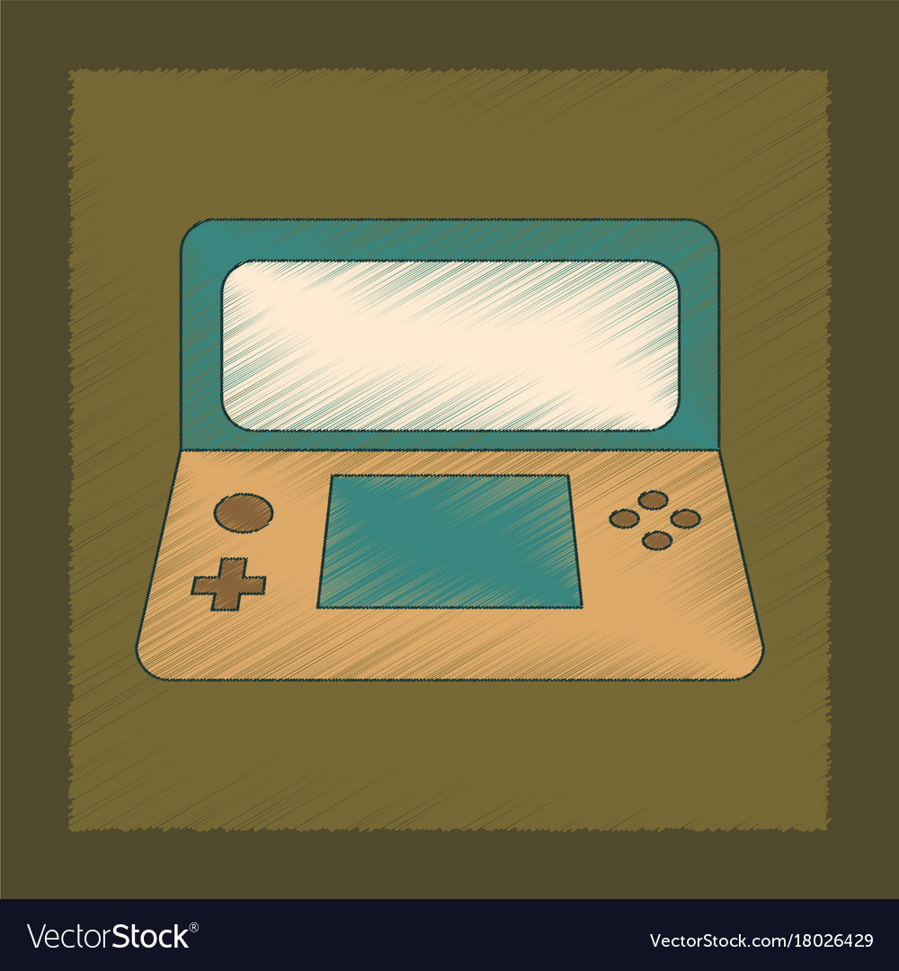 Flat shading style icon game console