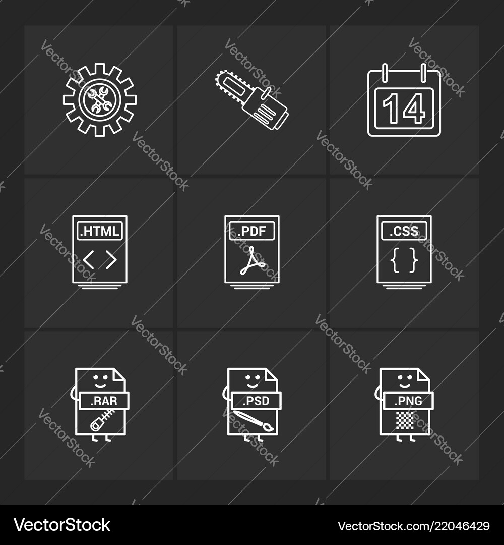 Gear cutter calender html file pdf css Royalty Free Vector
