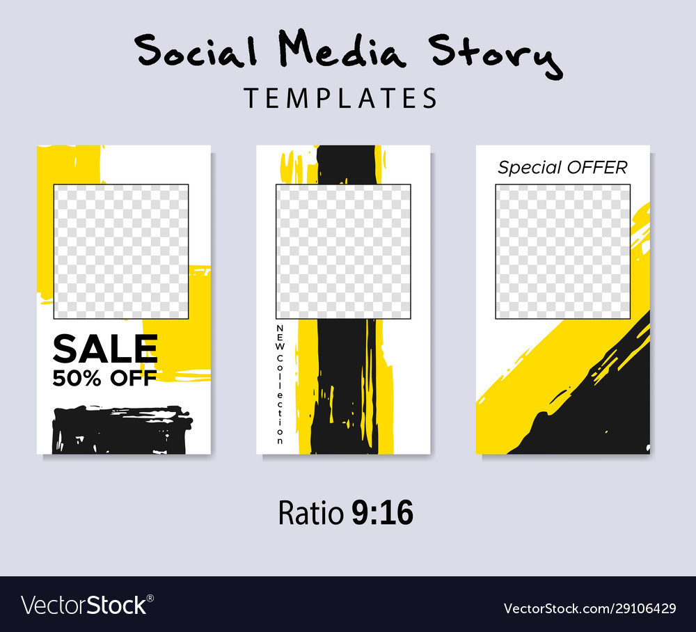 Grunge minimal shape template set design elements vector image Grunge minimal shape template set design elements