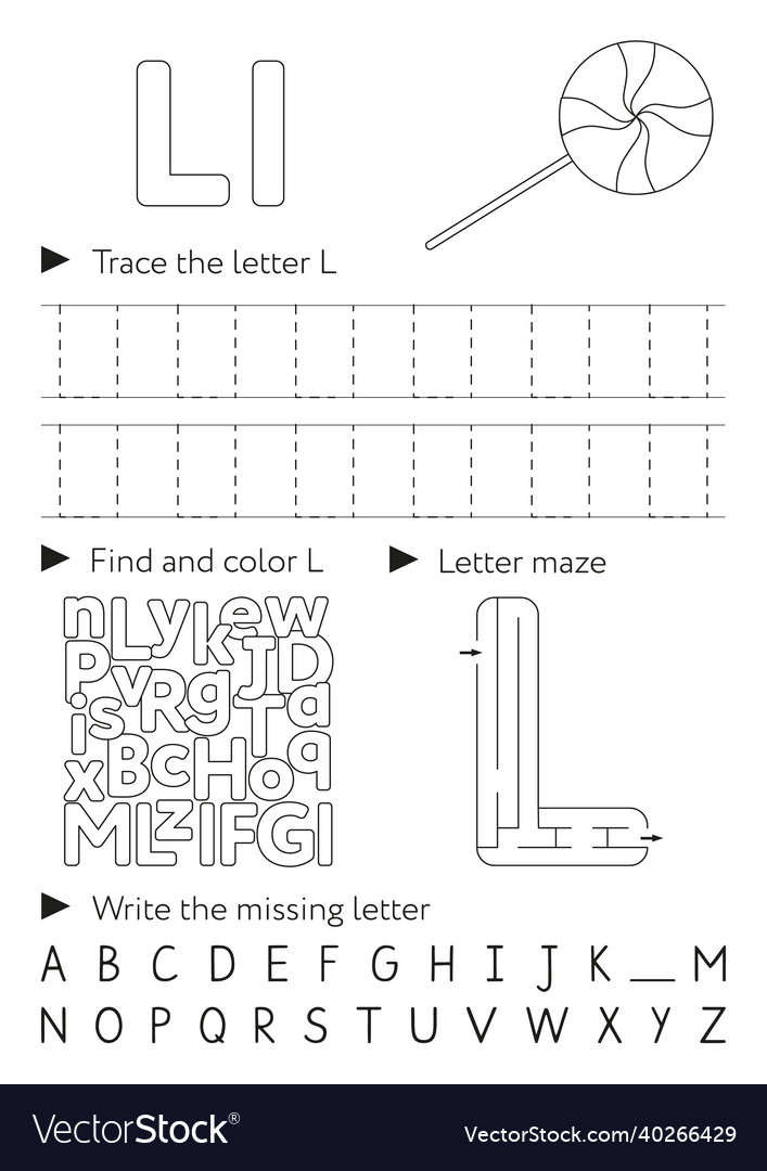 Handwriting workbook for children worksheets Vector Image