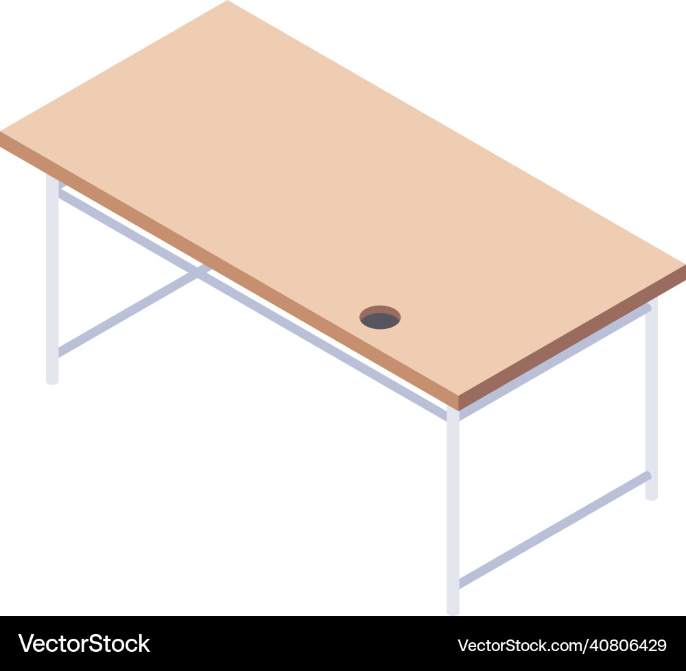 Isometric working desk composition Royalty Free Vector Image