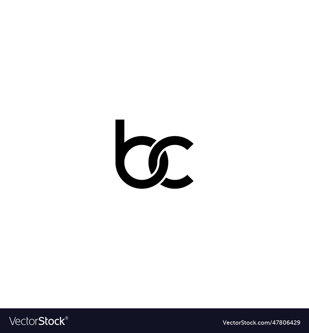 Letters bc monogram logo design Royalty Free Vector Image