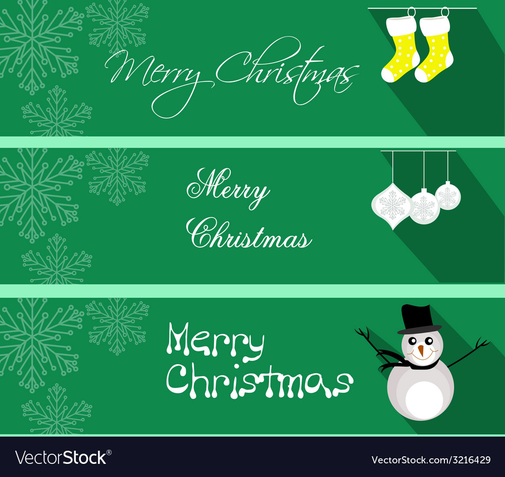 Merry christmas banners set design