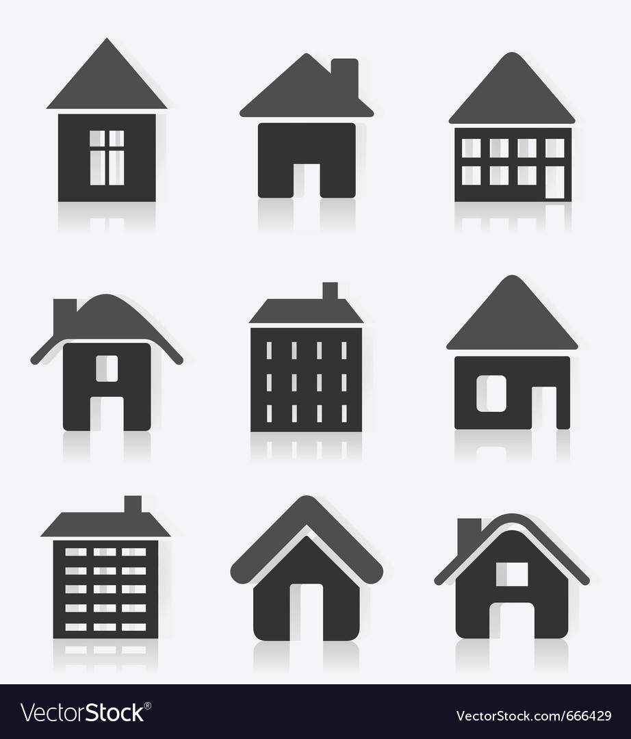 Real estate icons Royalty Free Vector Image - VectorStock