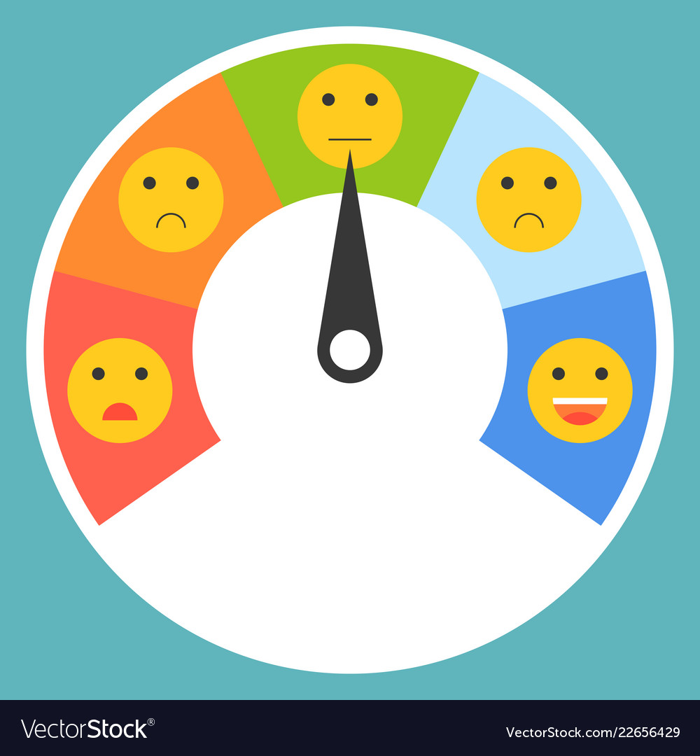 Satisfaction meter level flat design