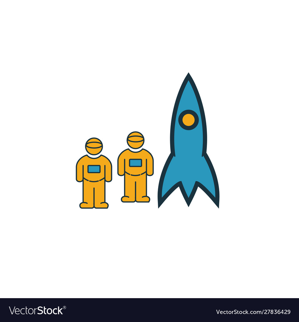 Space team icon simple element from icons