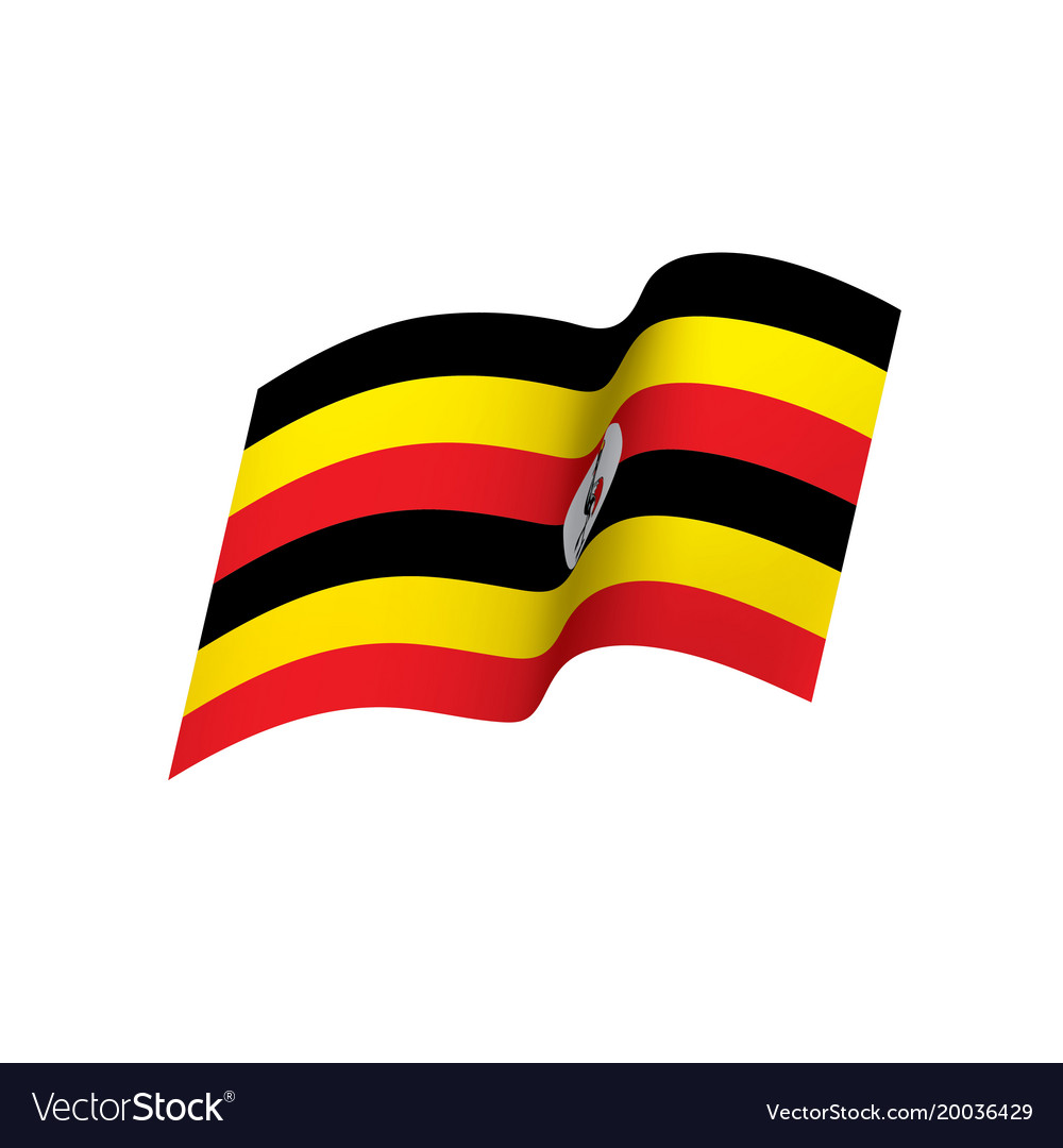 Uganda flag Royalty Free Vector Image - VectorStock