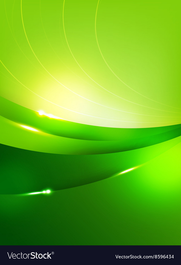 Abstract background green curve and lated element
