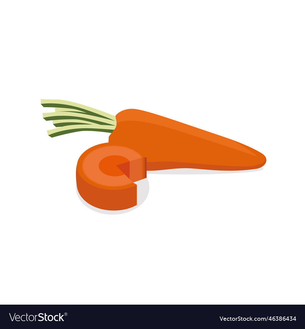 Carrot isometric icon isolated in white