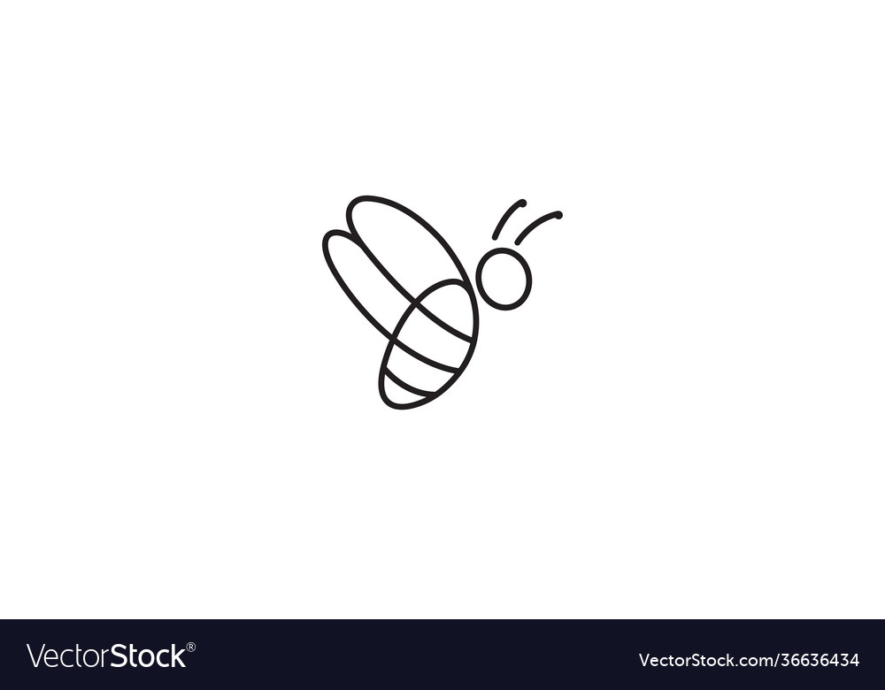 Creative bee insect abstract logo