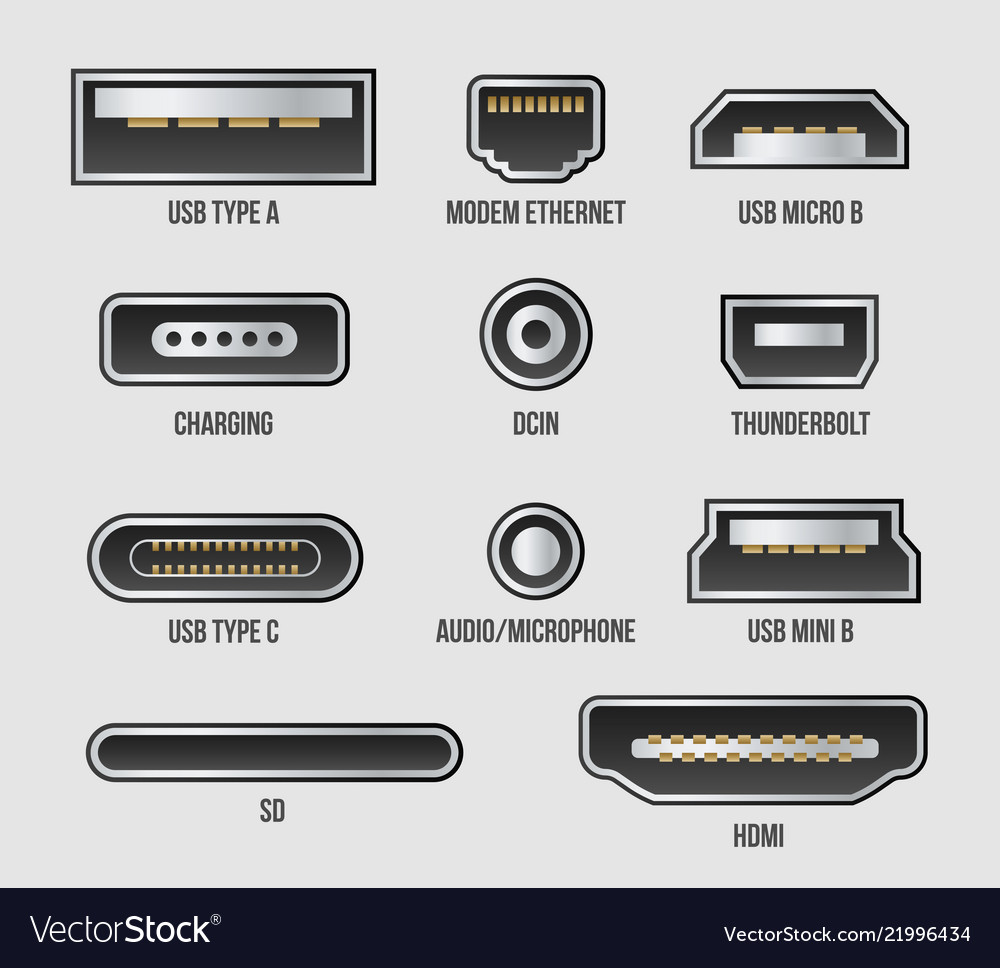 Creative usb computer Royalty Free Vector Image