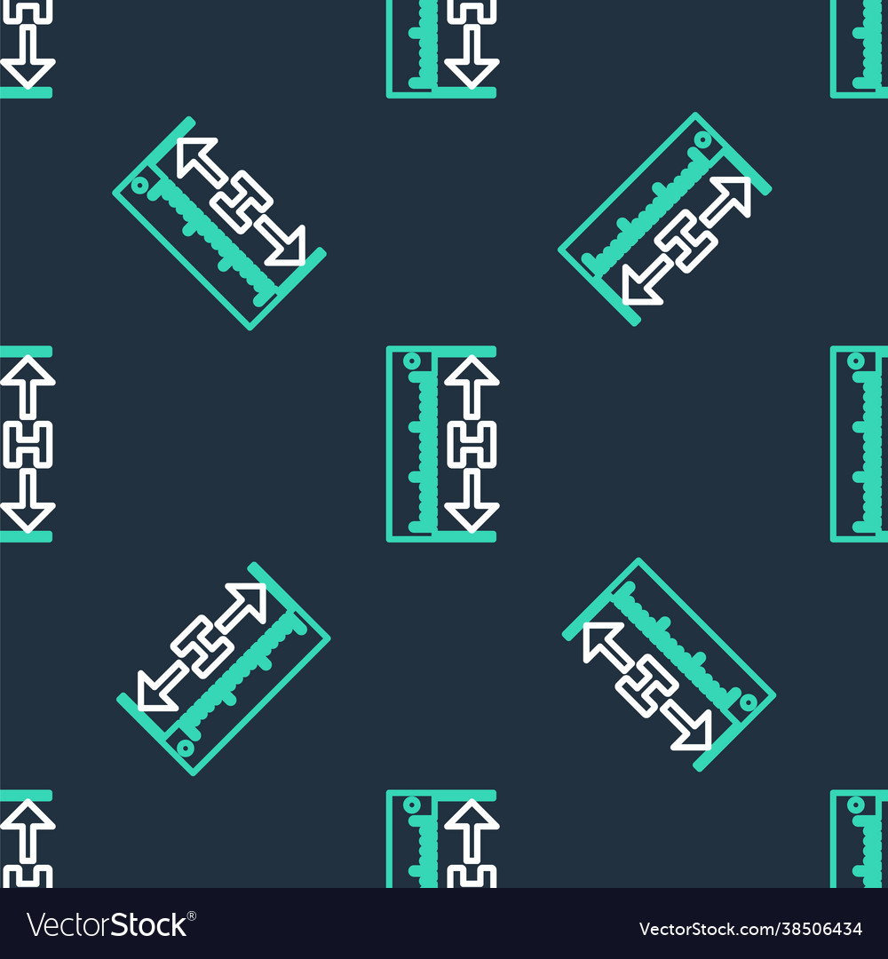 Line the measuring height and length icon isolated vector image Line the measuring height and length icon isolated