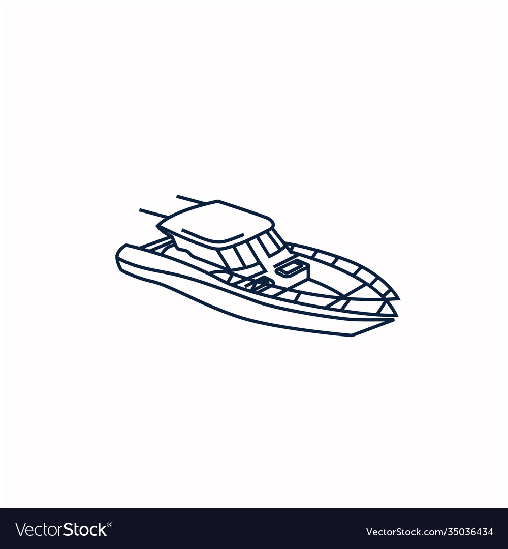 Speed Boat sketch line art illustration 9275646 Vector Art at Vecteezy