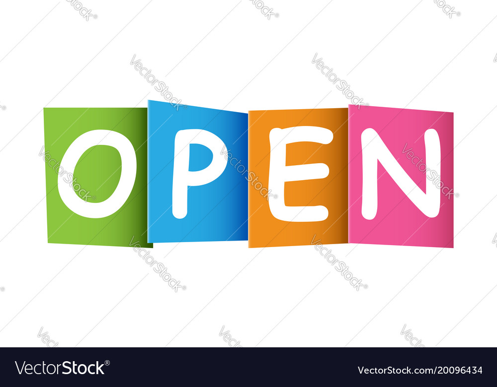 Open Card with Colorful Labels